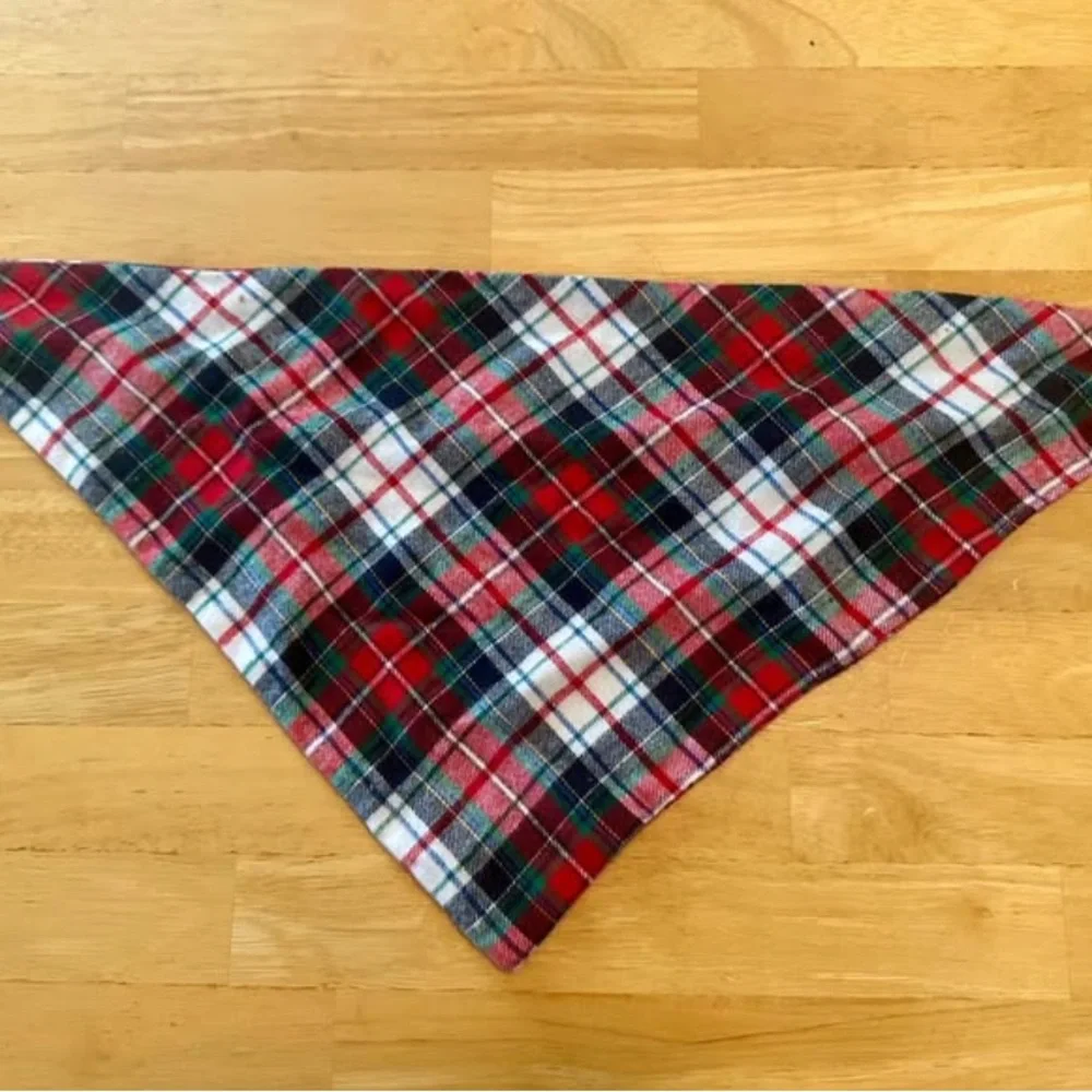 Plaid Dog Bandana Scarf